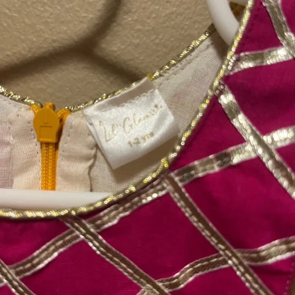 RARE Lil Glam - Orange Floral Printed & Lace Detailing Peplum Top - Size 1-2 - Picture 7 of 9